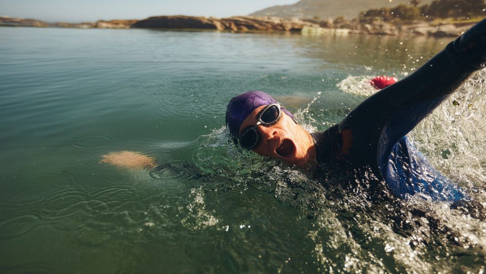Triathlon long distance swimming