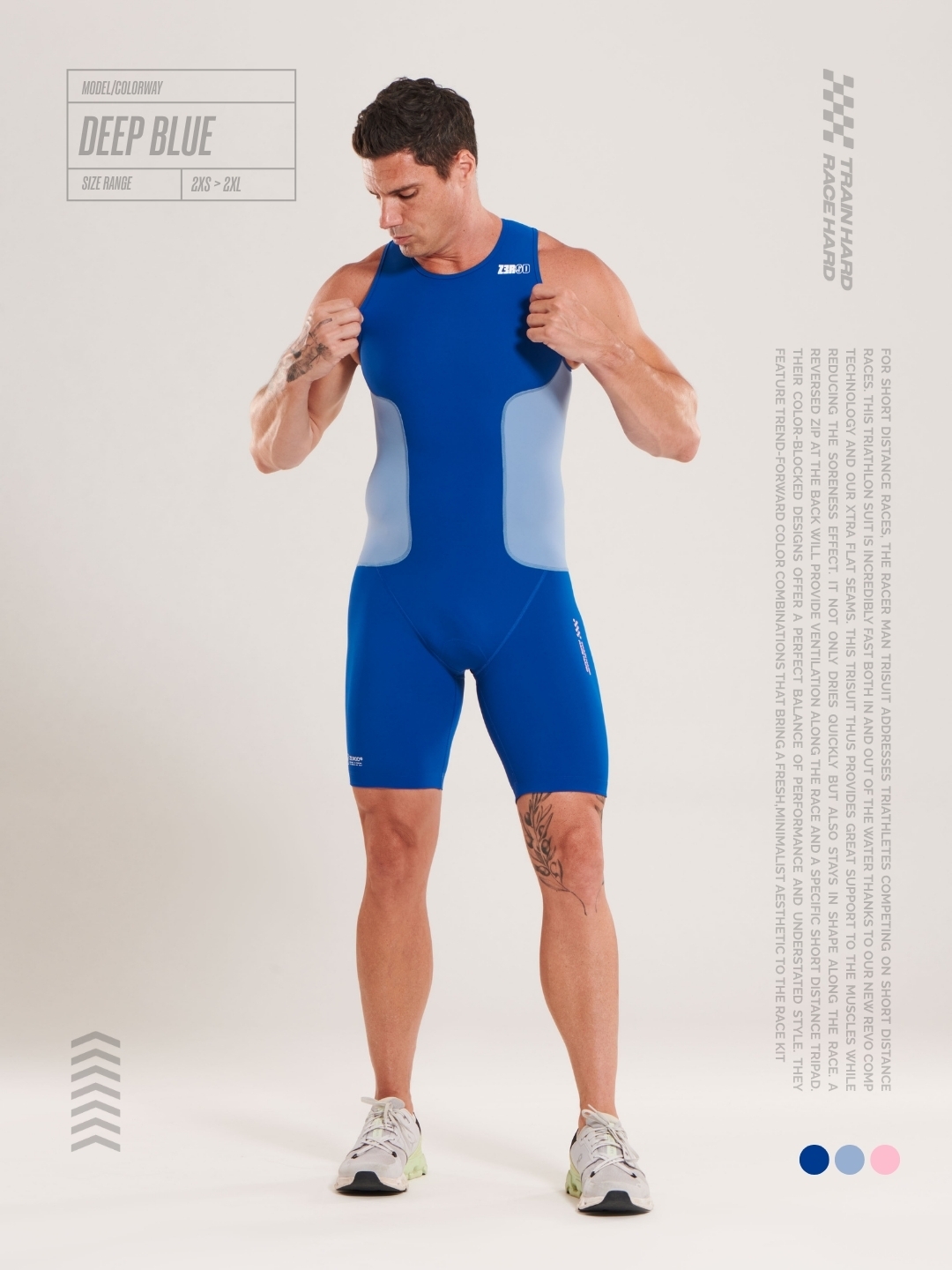 TRITRAJE Z3R0D RACER MAN TRISUIT DEEP BLUE